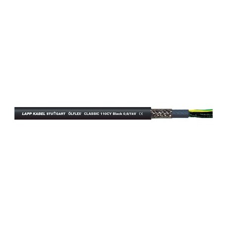 1121266 ÖLFLEX CLASSIC 110 CY BK 0,6/1kV 2X1 LAPP Cable de alimentación y control, PVC