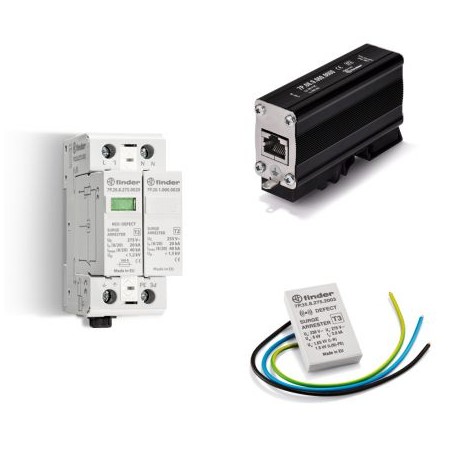 7P2080750015 FINDER Series 7P Dispositivo de proteção contra surtos (DPS)