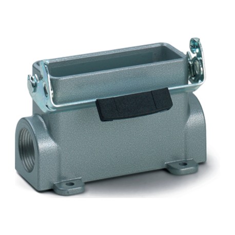 19448100 H-A 10 SGR M20 ZW. BOX MOUNT BASE LAPP Caixa de metal compacta e robusta para conectores retangular..
