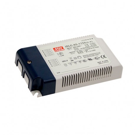 IDLC-65-1050DA MEANWELL Driver LED AC-DC à Courant Constant (CC) avec PFC, Sortie 62VDC / 1.05 A, atténuatio..