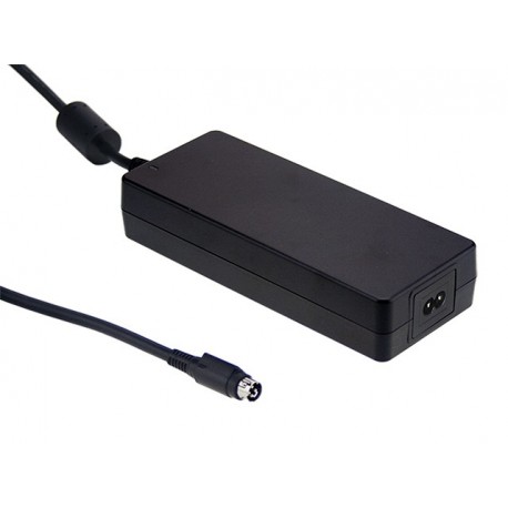 GSM160B12-R7B MEANWELL Adaptateur AC-DC de table avec prise entrée IEC320-C8 à 2 broches et PFC active, Sort..