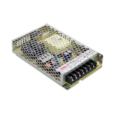 LRS-150F-5 MEANWELL Fonte de alimentação comutada, Entrada: 85-264VCA, Saída: 5VCC, 22A.Potência: 110W.Taman..