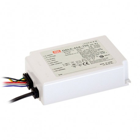 ODLC-45A-1050 MEANWELL AC-DC Constant Current mode (CC) LED driver with PFC, Input range 90-295VAC, Output 4..