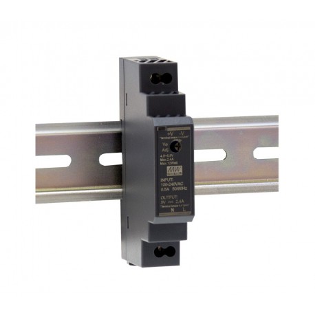HDR-15-24 MEANWELL AC-DC Ultra slim DIN rail power supply, Input range 85-264VAC, Output 24VDC / 0.63A, Pass..