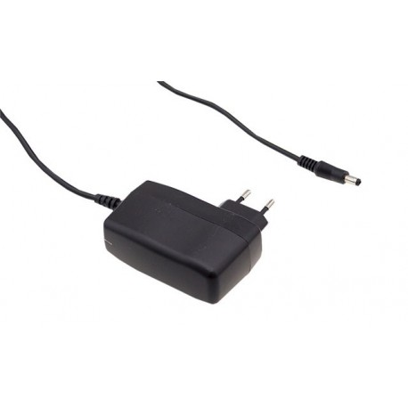 SGA60E24-P1J MEANWELL AC-DC Slim wall mounted adaptor, Input range 90-264VAC with 2 pole Euro plug, Output 2..