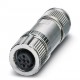SACC-M12FS-5PL SH 1424660 PHOENIX CONTACT Connector, 5-position, shielded, Socket straight M12, A-coded, Pus..