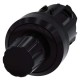 3SU1000-0HC10-0AA0 SIEMENS stop button, 22 mm, round, plastic, black, pushbutton raised, latchable after pus..