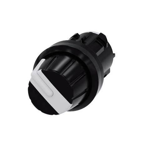 3SU1000-2AS60-0AA0 SIEMENS Selector switch, 22 mm, round, plastic, white, Rotary knob, 4 switch positions I-..