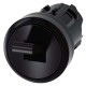 3SU1000-3EC10-0AA0 SIEMENS Toggle switch, 22 mm, round, plastic, black, 2 switch positions O I, momentary co..