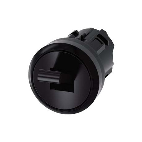 3SU1000-3EC10-0AA0 SIEMENS Toggle switch, 22 mm, round, plastic, black, 2 switch positions O I, momentary co..