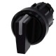 3SU1002-2BL10-0AA0 SIEMENS Illuminable selector switch, 22 mm, round, plastic, black, Selector switch short,..
