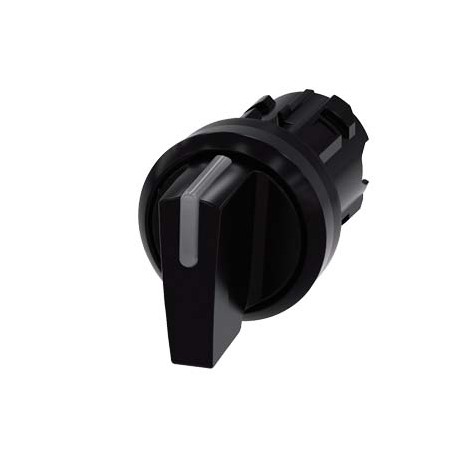 3SU1002-2BL10-0AA0 SIEMENS Knebelschalter beleuchtbar, 22 mm, rund, Kunststoff, schwarz, Knebel kurz, 3 Scha..