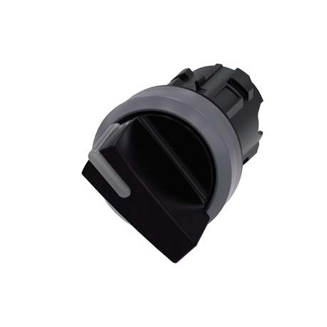 3SU1032-2BC10-0AA0 SIEMENS Illuminable selector switch, 22 mm, round, plastic with metal front ring, black, ..