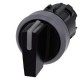 3SU1032-2BN10-0AA0 SIEMENS Selector iluminable, 22 mm, redondo, plástico con anillo frontal de metal, negro,..