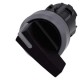 3SU1032-2CF10-0AA0 SIEMENS Selector iluminable, 22 mm, redondo, plástico con anillo frontal de metal, negro,..