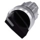 3SU1052-2BC10-0AA0 SIEMENS Illuminable selector switch, 22 mm, round, metal shiny, black, Selector switch sh..