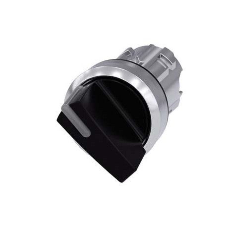 3SU1052-2BF10-0AA0 SIEMENS Knebelschalter beleuchtbar, 22 mm, rund, Metall hochglanz, schwarz, Knebel kurz, ..