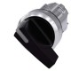 3SU1052-2CC10-0AA0 SIEMENS Illuminable selector switch, 22 mm, round, metal shiny, black, Selector switch lo..