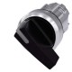 3SU1052-2CF10-0AA0 SIEMENS Selector iluminable, 22 mm, redondo, metal brillante, negro, muletilla larga, 2 p..