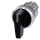 3SU1052-2CP10-0AA0 SIEMENS Selector iluminable, 22 mm, redondo, metal brillante, negro, muletilla larga, 3 p..