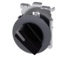 3SU1062-2DF10-0AA0 SIEMENS Illuminable selector switch, 30 mm, round, Metal matte, black, Selector switch sh..
