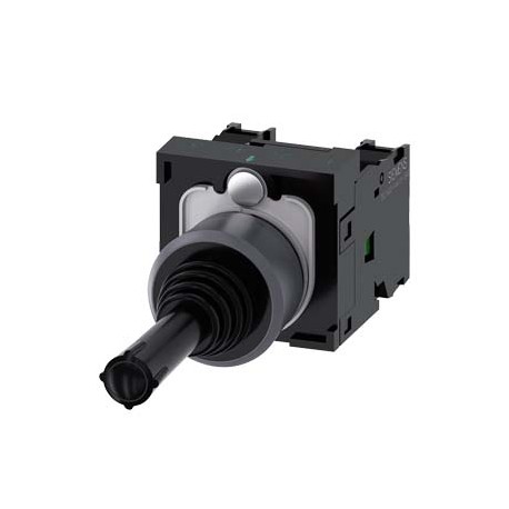 3SU1130-7AC10-1NA0 SIEMENS Coordinate switch, 22 mm, round, plastic with metal front ring, black, 2 switch p..