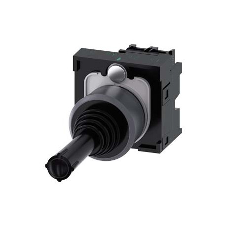 3SU1130-7AD10-1NA0 SIEMENS Coordinate switch, 22 mm, round, plastic with metal front ring, black, 2 switch p..