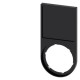 3SU1900-0AJ10-0AA0 SIEMENS Label holder, 22mm, flat, Frame rounded off at the bottom black, for labeling pla..