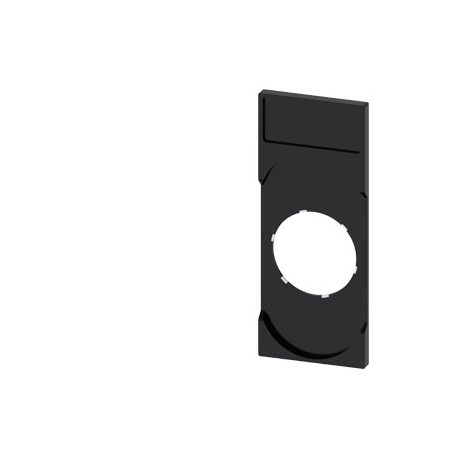 3SU1900-0AK10-0AA0 SIEMENS Label holder, 22mm, for twin pushbutton, flat, black, for labeling plate 12.5 mm ..
