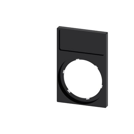 3SU1900-0AN10-0AA0 SIEMENS Label holder, 22mm, frame rectangular at the bottom, black, for labeling plate 12..