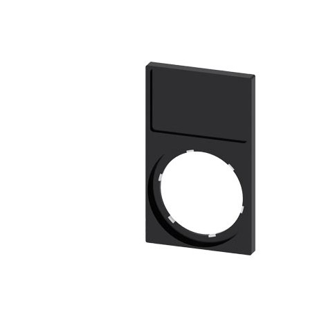 3SU1900-0AP10-0AA0 SIEMENS Label holder, 22mm, frame rectangular at the bottom, black, for labeling plate 17..