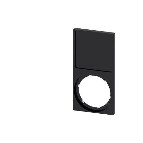 3SU1900-0AQ10-0AA0 SIEMENS Label holder, 22mm, frame rectangular at the bottom, black, for labeling plate 27..