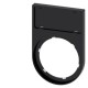 3SU1900-0AR10-0AA0 SIEMENS Label holder, 22mm, flat, Frame rounded off at the bottom black, for labeling pla..