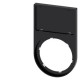 3SU1900-0AS10-0AA0 SIEMENS Label holder, 22mm, flat, Frame rounded off at the bottom black, for labeling pla..