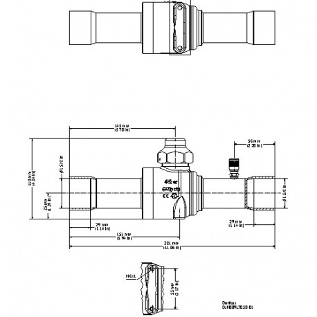 009L7058 DANFOSS REFRIGERATION Válvula de corte de esfera