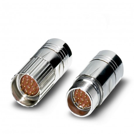 RF-12P2S8A9002 1607265 PHOENIX CONTACT Conector de acoplamiento, recto, Bloqueo por tornillo, M23, número de..