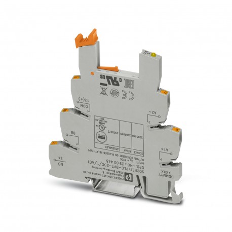 PLC-BPT- 5DC/ 1/ACT 2900448 PHOENIX CONTACT Borne de base PLC de 6,2 mm para funciones de salida con conexió..