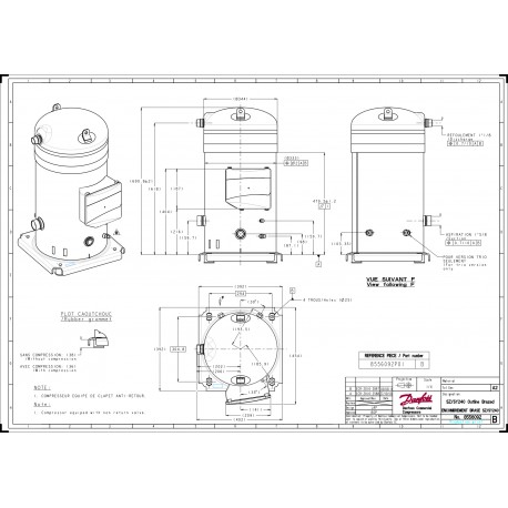 SY240A4CBI DANFOSS REFRIGERATION Scrollverdichter SY240A4CBE