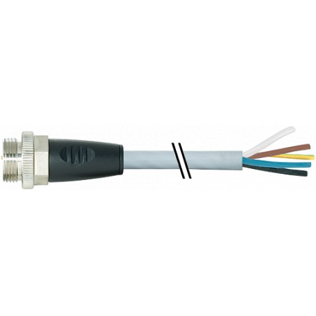 7000-78421-9655300 MURRELEKTRONIK 7/8" macho 0° com cabo PUR 5x1.0 cinzento 53m