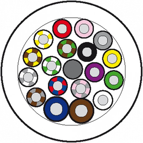 8000-00000-3965000 MURRELEKTRONIK Main cable 50m PUR-OB 16*0,34+2*0,75