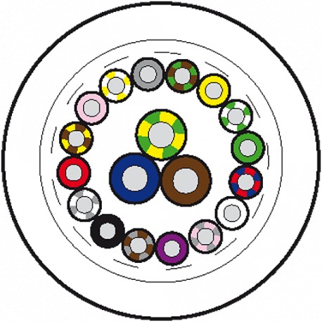 8000-00000-4015000 MURRELEKTRONIK Main cable 50m PUR-JB 16*0,34+3*0,75