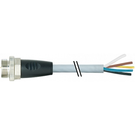 7000-78421-9654800 MURRELEKTRONIK 7/8" macho 0° com cabo PUR 5x1.0 cinzento 48m