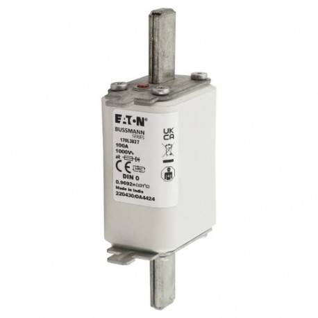FUSE 100A 1000V DIN 0 AR 170L3837 EATON ELECTRIC 170L3837