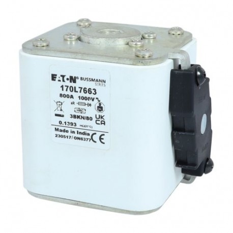 FUSE 800A 1000V 3BKN/80 AR 170L7663 EATON ELECTRIC 170L7663