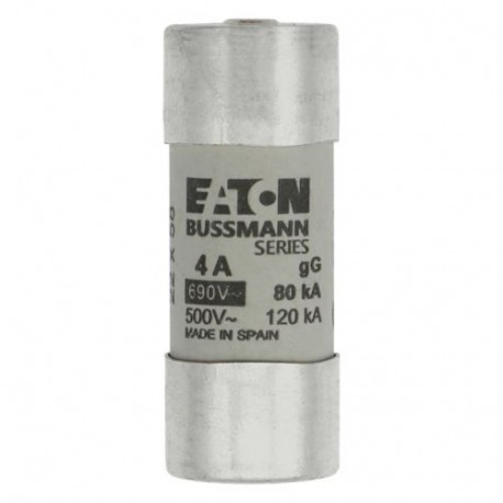 C22G4S EATON ELECTRIC Sicherungseinsatz, Niederspannung, 4 A, AC 690 V, 22 x 58 mm, gL/gG, IEC, mit Schlagme..