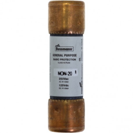 BUSS ONE TIME FUSE NON-20 NON-20 EATON ELECTRIC cartouche fusible, Basse tension, 10 A, AC 250 V, UL Class K..