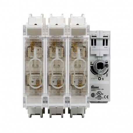 Switch 60A J 3P UL98 RDF60J-3 EATON ELECTRIC Sicherungsblock, Niederspannung, 60 A, AC 600 V, UL Class J, 83..