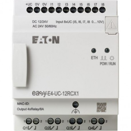EASY-E4-UC-12RCX1 197212 4500547 EATON ELECTRIC 197212 FÁCIL-E4-UC-12RCX1
