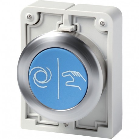 M30I-FD-B-X217 188099 Y7-188099 EATON ELECTRIC Push-buttons, flat front, flush, momentary, blue, labeled