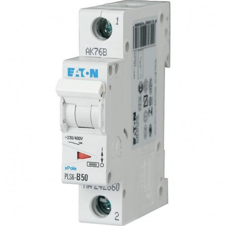 PLS6-D50 113402 Y7-113402 EATON ELECTRIC Disjoncteur modulaire 50A 1p courbe D